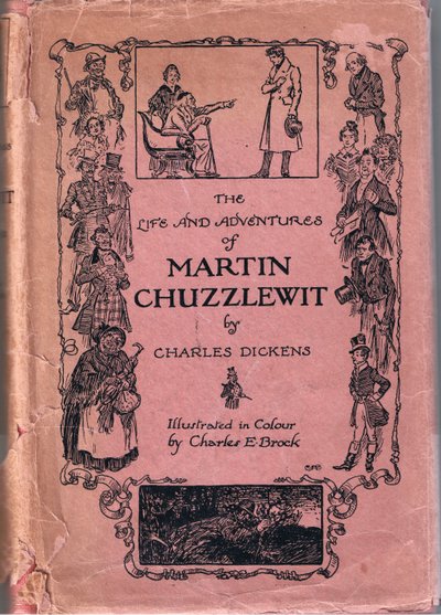La vita e le avventure di Martin Chuzzlewit di Charles Dickens, copertina da Charles Edmund Brock